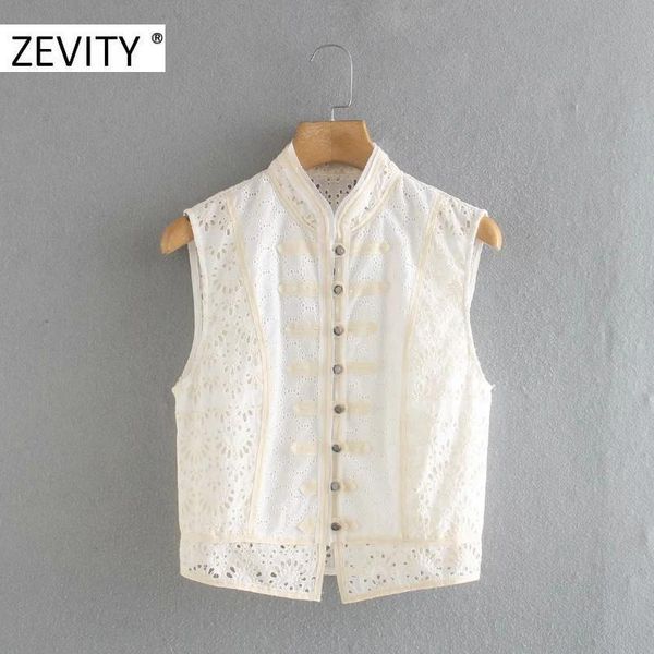 women's blouses & shirts zevity women vintage stand collar hollow out embroidery sleeveless vest blouse lady chiffon patchwork chic shi, White
women's blouses & shirts zevity women vintage stand collar hollow out embroidery sleeveless vest blouse lady chiffon patchwork chic shi, White