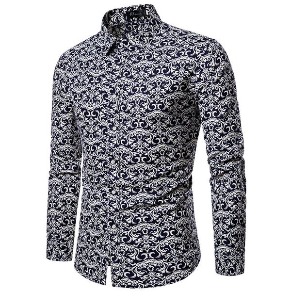 fashion shirts for men long sleeve floral print shirt autumn shirts men dress camisa button lapels collar male turn down collar, White;black
fashion shirts for men long sleeve floral print shirt autumn shirts men dress camisa button lapels collar male turn down collar, White;black
