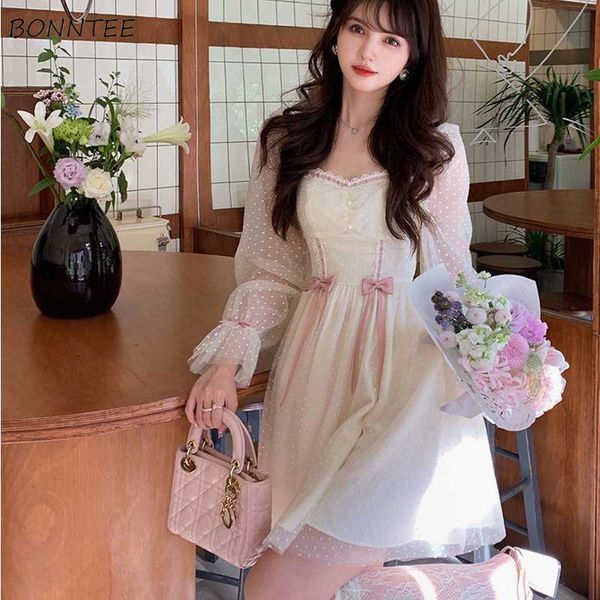 long sleeve dresses women bow polka dot empire autumn mini leisure feminino vestidos popular elegant stylish holiday streetwear y1006, Black;gray
long sleeve dresses women bow polka dot empire autumn mini leisure feminino vestidos popular elegant stylish holiday streetwear y1006, Black;gray