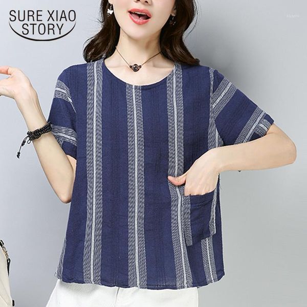 summer women blouse shirt cotton linen fashion loose clothing o-neck stripe women's blusas d829 30 women's blouses & shirts, White
summer women blouse shirt cotton linen fashion loose clothing o-neck stripe women's blusas d829 30 women's blouses & shirts, White