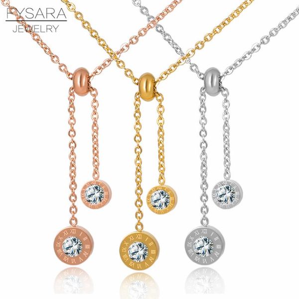 pendant necklaces fysara long tassel statement necklace for women choker roman letter round crystal collier steel jewelry collar, Silver
pendant necklaces fysara long tassel statement necklace for women choker roman letter round crystal collier steel jewelry collar, Silver