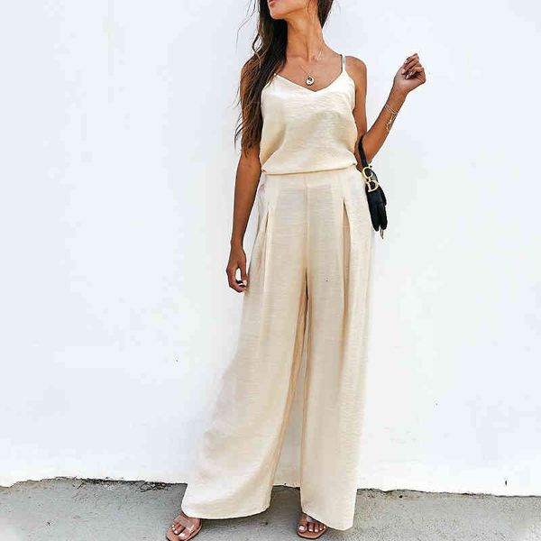 women's two piece pants summer sleeveless tank suits solid high waist wide leg female sets trend elegant ladies pieces set 655t, White
women's two piece pants summer sleeveless tank suits solid high waist wide leg female sets trend elegant ladies pieces set 655t, White
