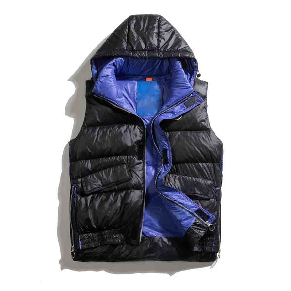 short down coat vest men's korean version 2021 anti-season bright face autumn and winter hooded jacket waistcoat, Black;white
short down coat vest men's korean version 2021 anti-season bright face autumn and winter hooded jacket waistcoat, Black;white