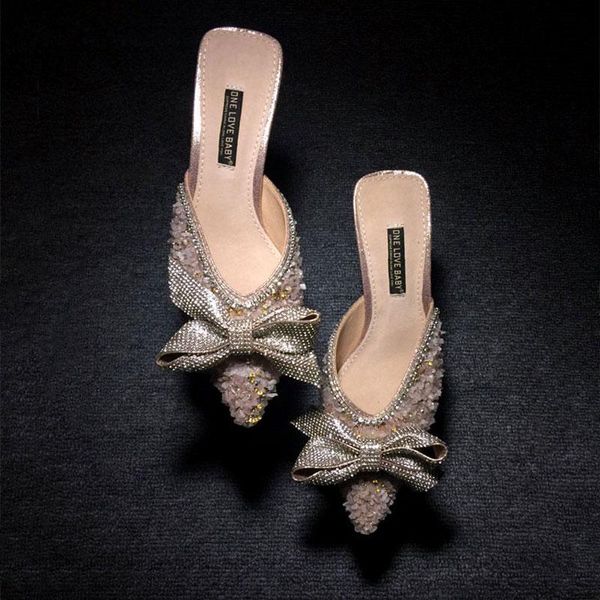 slippers bling high heels crystal band bow knot party shoes woman pointy rhinestone rivets mules sandalias mujer 2021 flip flops, Black
slippers bling high heels crystal band bow knot party shoes woman pointy rhinestone rivets mules sandalias mujer 2021 flip flops, Black