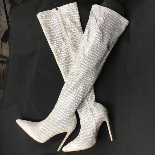 boots women shoes pointed toe high heels over knee shine crocodile print ladies autumn winter thigh long stretch, Black
boots women shoes pointed toe high heels over knee shine crocodile print ladies autumn winter thigh long stretch, Black