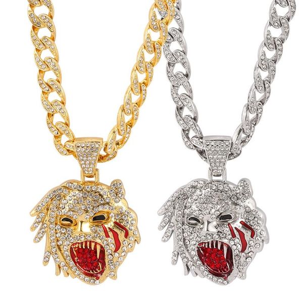 chains 2021 hip hop iced out roaring dog head pendant with cuban link chain bling gold silver necklace fashion jewelry rapper punk
chains 2021 hip hop iced out roaring dog head pendant with cuban link chain bling gold silver necklace fashion jewelry rapper punk