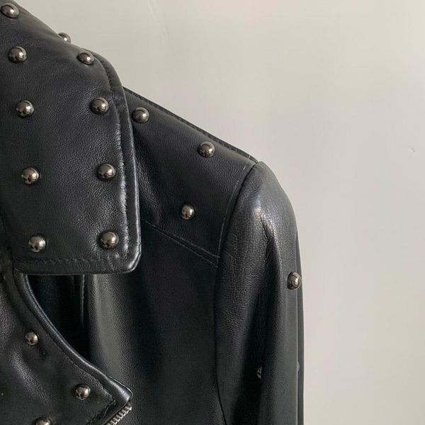 women's leather & faux jchb 2021 genuine jacket women motorcycle sheepskin coat female korean style clothes spring autumn mujer chaquet, Black
women's leather & faux jchb 2021 genuine jacket women motorcycle sheepskin coat female korean style clothes spring autumn mujer chaquet, Black