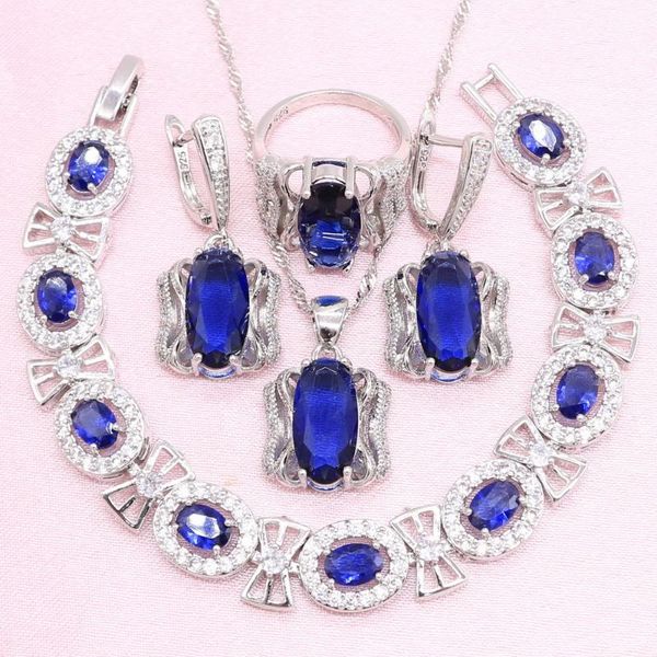 wedding jewelry sets arrivals 925 silver for women royal blue cubic zirconia bracelet ring earrings pendant christmas gift, Slivery;golden
wedding jewelry sets arrivals 925 silver for women royal blue cubic zirconia bracelet ring earrings pendant christmas gift, Slivery;golden