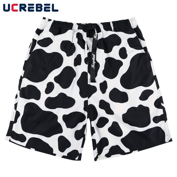 men's shorts cow full print casual mens summer streetwear knee-length loose elastic waist sports short pants men, White;black
men's shorts cow full print casual mens summer streetwear knee-length loose elastic waist sports short pants men, White;black