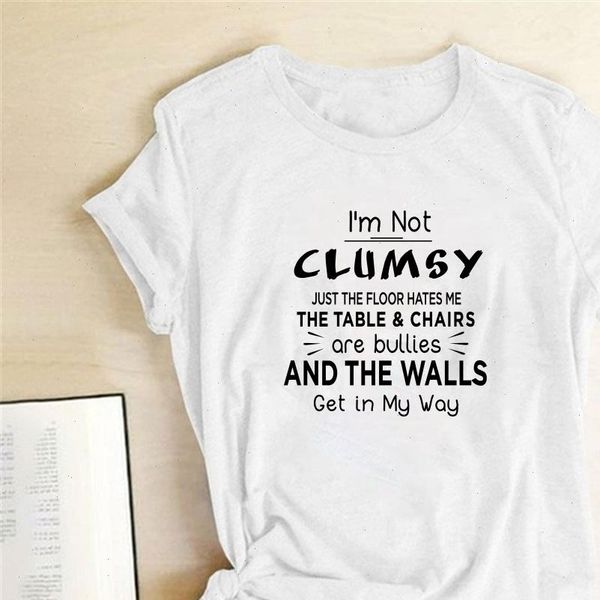 im not clumsy print t shirts women clothes summer shirts for women loose tee shirt femme cotton roound neck ropa mujer verano, White
im not clumsy print t shirts women clothes summer shirts for women loose tee shirt femme cotton roound neck ropa mujer verano, White