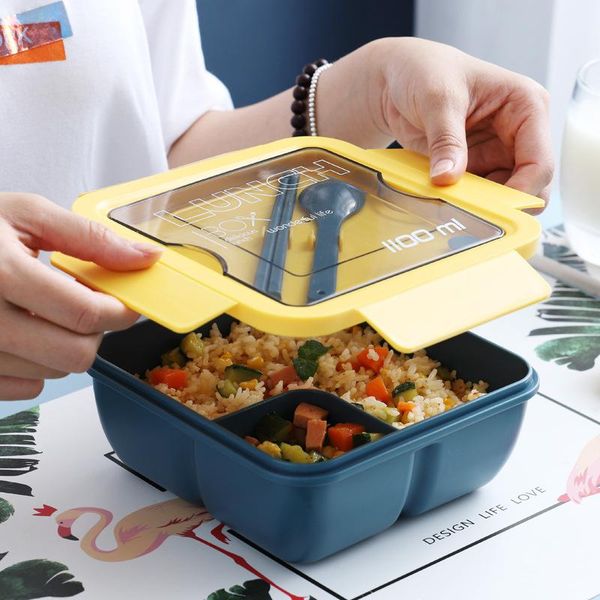 dinnerware sets 1100ml portable lunch box compartment bento boxes leakproof kitchen container microwave storage foodbox
dinnerware sets 1100ml portable lunch box compartment bento boxes leakproof kitchen container microwave storage foodbox