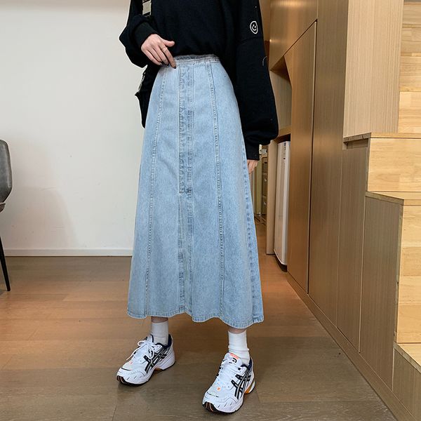 women new 2021 fashion split mid calf length denim skirts vintage ladies high waist a line midi skirt yqam, Black
women new 2021 fashion split mid calf length denim skirts vintage ladies high waist a line midi skirt yqam, Black