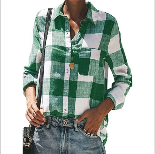 ladies loose blouses plaid shirt solid color button cardigan casual jacket multicolor spring and autumn outerwear 75863, White
ladies loose blouses plaid shirt solid color button cardigan casual jacket multicolor spring and autumn outerwear 75863, White