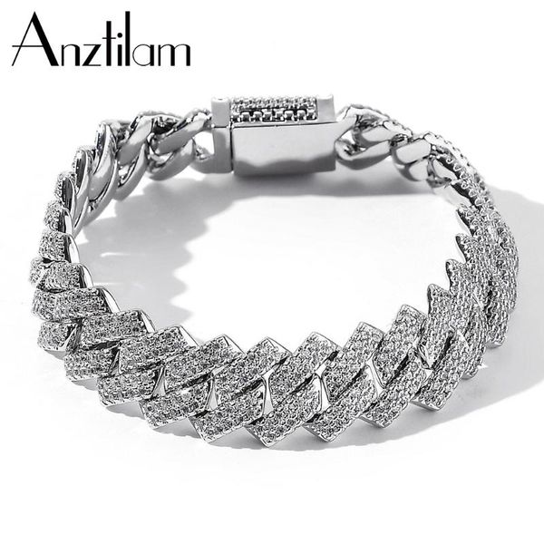 link, chain anztilam 14mm hip hop iced out cuban bracelets with bling zirconia for women men hand jewelry, Black
link, chain anztilam 14mm hip hop iced out cuban bracelets with bling zirconia for women men hand jewelry, Black