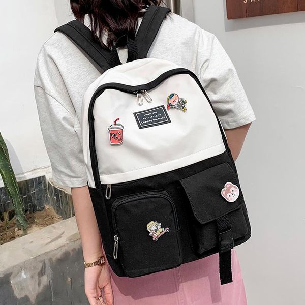 school bags oxford cloth waterproof backpack fashion harajuku style student bag simple casual backpacks 2021
school bags oxford cloth waterproof backpack fashion harajuku style student bag simple casual backpacks 2021
