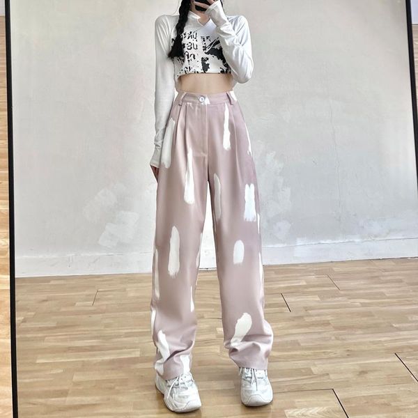 women's pants & capris white markings sag casual for women autumn fashionable girl straight high waist loose trendy wide leg trousers, Black;white
women's pants & capris white markings sag casual for women autumn fashionable girl straight high waist loose trendy wide leg trousers, Black;white