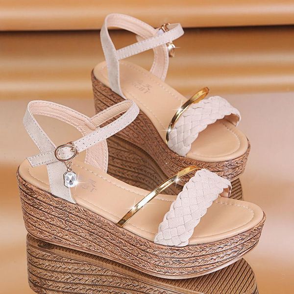 dress shoes wedges sandals for women weave high heels sandalias summer korean style narrow band platform plus size, Black
dress shoes wedges sandals for women weave high heels sandalias summer korean style narrow band platform plus size, Black