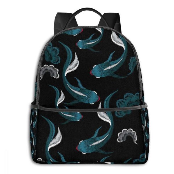 backpack women shoulder bag embroidery blue ethnic koi fish school for teenage girl boy children backpacks travel
backpack women shoulder bag embroidery blue ethnic koi fish school for teenage girl boy children backpacks travel
