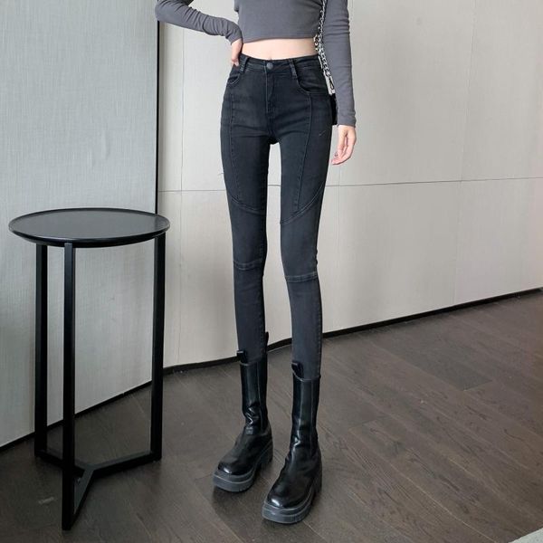 women's jeans pencil women 2021 spring high waist black tight denim trousers korean style vintage casual long jean pants elegant, Blue
women's jeans pencil women 2021 spring high waist black tight denim trousers korean style vintage casual long jean pants elegant, Blue