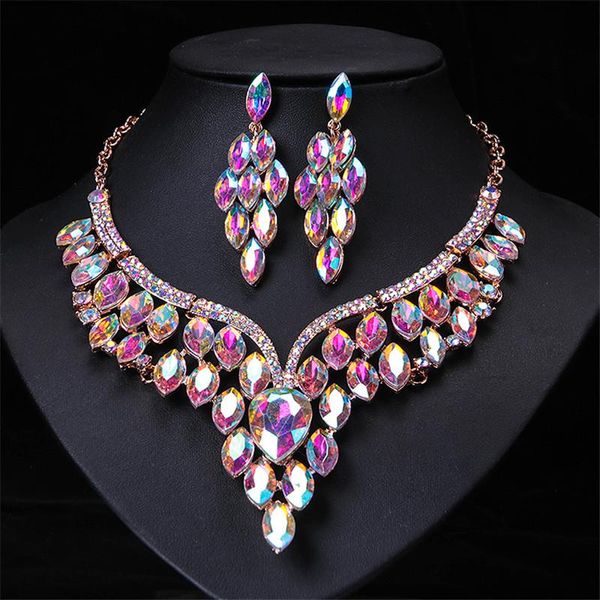earrings & necklace statement crystal african bridal jewelry set chunky pendant rhinestone choker wedding party women collar bibs, Silver
earrings & necklace statement crystal african bridal jewelry set chunky pendant rhinestone choker wedding party women collar bibs, Silver