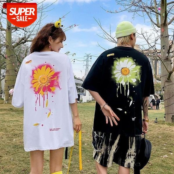 cotton tshirts short sleeved o-neck middle length tees summer 2020 daisy t-shirt men women korean loose couples clothes #ke6g, White;black
cotton tshirts short sleeved o-neck middle length tees summer 2020 daisy t-shirt men women korean loose couples clothes #ke6g, White;black