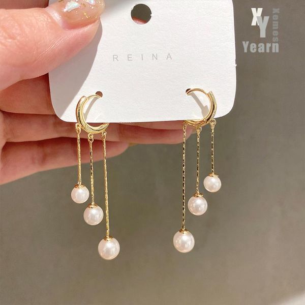 dangle & chandelier 2021 classic imitation pearl tassel long drop earrings for woman korean fashion jewelry girl's temperament ear acce, Silver
dangle & chandelier 2021 classic imitation pearl tassel long drop earrings for woman korean fashion jewelry girl's temperament ear acce, Silver