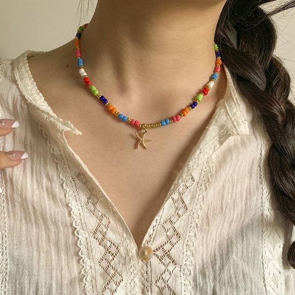 pendant necklaces vsnow bohemian multicolor holiday contrast color beaded chokers necklace for women girls metallic sea star jewellery, Silver
pendant necklaces vsnow bohemian multicolor holiday contrast color beaded chokers necklace for women girls metallic sea star jewellery, Silver