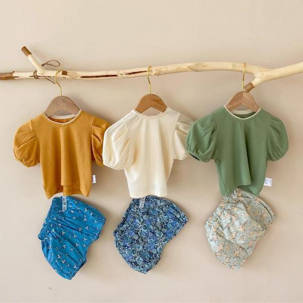 clothing sets 2021 summer baby girl clothes set puff sleeve + floral shorts 2pcs cute girls born infant pp pants suit 0-24m, White
clothing sets 2021 summer baby girl clothes set puff sleeve + floral shorts 2pcs cute girls born infant pp pants suit 0-24m, White
