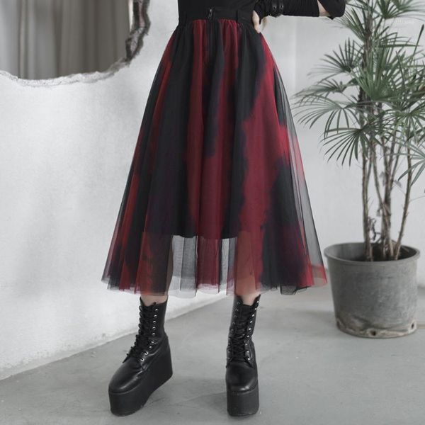 skirts personality collect waist big sun swing mesh skirt women's punk gradient daily half punkrave, Black
skirts personality collect waist big sun swing mesh skirt women's punk gradient daily half punkrave, Black