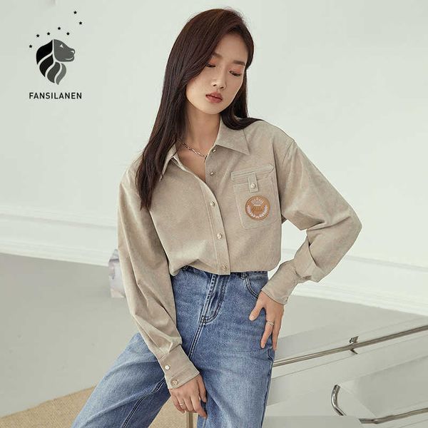 fansilanen embroidery corduroy casual blouse shirt women autumn winter long sleeve button up white female vintage 210607
fansilanen embroidery corduroy casual blouse shirt women autumn winter long sleeve button up white female vintage 210607