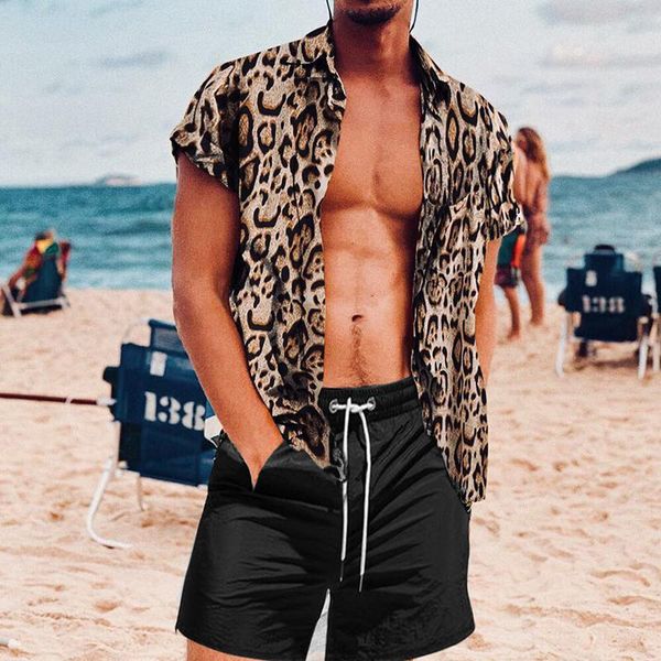 men's casual shirts summer menswear european and american fashion leopard print shirt large short sleeve top, White;black
men's casual shirts summer menswear european and american fashion leopard print shirt large short sleeve top, White;black