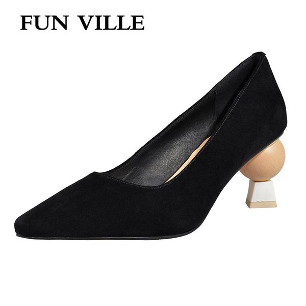fun ville strange style new fashion spring summer high heels shoes women pumps natural kid suede ladies party shoes pointed, Black
fun ville strange style new fashion spring summer high heels shoes women pumps natural kid suede ladies party shoes pointed, Black