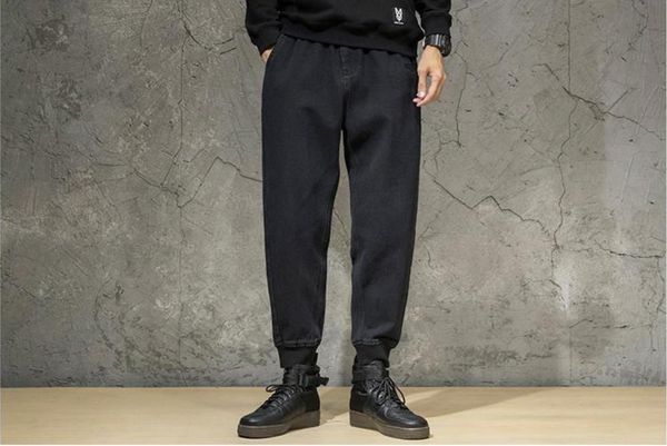 men jeans solid simple ankle-length bundle big leisure cargo denim trousers mens korean style vintage oversize, Blue
men jeans solid simple ankle-length bundle big leisure cargo denim trousers mens korean style vintage oversize, Blue