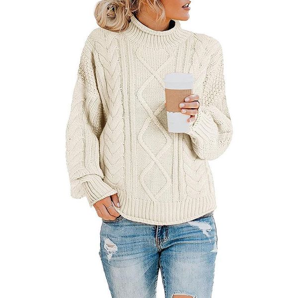 women's sweaters 2021 autumn winter product knitwear women thick wool high-neck pullover long-sleeved sweater temperament casual, White;black
women's sweaters 2021 autumn winter product knitwear women thick wool high-neck pullover long-sleeved sweater temperament casual, White;black