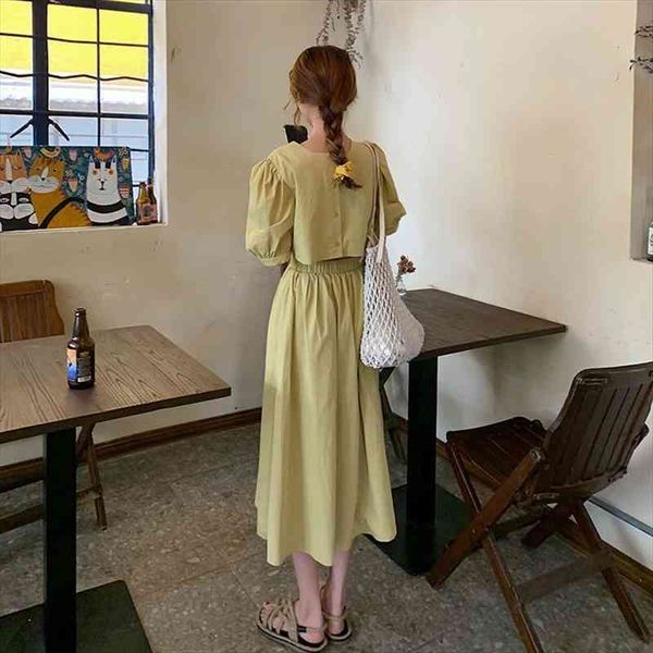 women summer waistless back buttons elastic waist a-line long dress vintage yellow solid color midi sundress, Black;gray
women summer waistless back buttons elastic waist a-line long dress vintage yellow solid color midi sundress, Black;gray