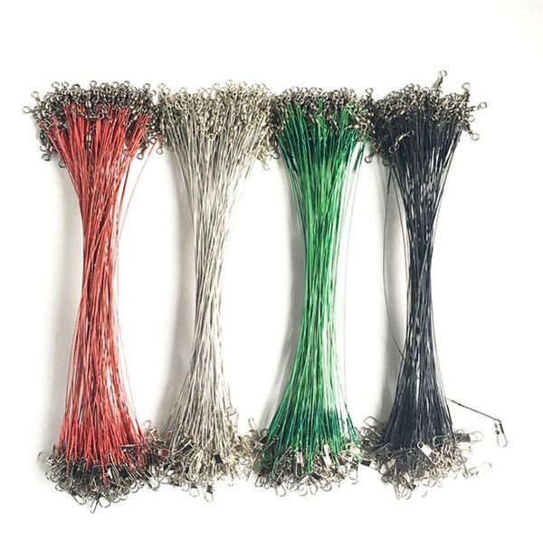 braid line 20pcs anti bite steel fishing wire leader with swivel accessory lead core leash 15cm-50cm
braid line 20pcs anti bite steel fishing wire leader with swivel accessory lead core leash 15cm-50cm