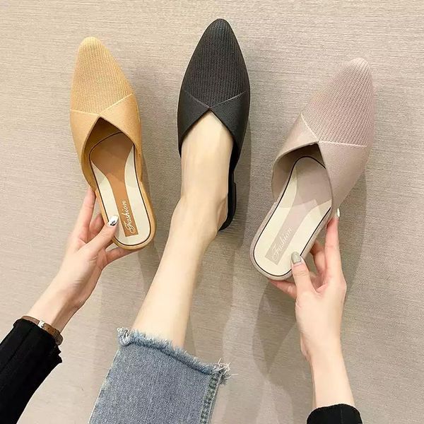 sandals fashion women shoes half slippers female summer wear pointed all-match fairy style lazy soft bottom single, Black
sandals fashion women shoes half slippers female summer wear pointed all-match fairy style lazy soft bottom single, Black
