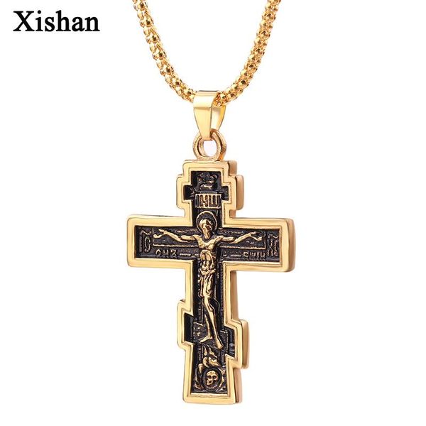 pendant necklaces retro religious jesus cross necklace men's imitation gold plating choker jewelry prayer baptism gifts, Silver
pendant necklaces retro religious jesus cross necklace men's imitation gold plating choker jewelry prayer baptism gifts, Silver
