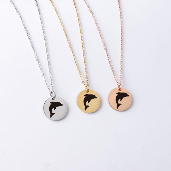 pendant necklaces fnixtar 10pcs/lot 20mm laser dolphin round disc necklace stainless steel chain for women's men's gifts jewelry, Silver
pendant necklaces fnixtar 10pcs/lot 20mm laser dolphin round disc necklace stainless steel chain for women's men's gifts jewelry, Silver