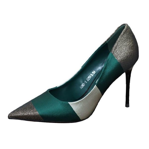 dress shoes high heels fashion brand women stitching color party point toe comfortable pumps, Black
dress shoes high heels fashion brand women stitching color party point toe comfortable pumps, Black