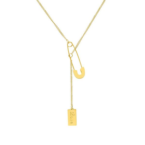 pendant necklaces potcet korea 2021 fashion trend women's stainless steel pin letter necklace sweater chain jewelry, Silver
pendant necklaces potcet korea 2021 fashion trend women's stainless steel pin letter necklace sweater chain jewelry, Silver