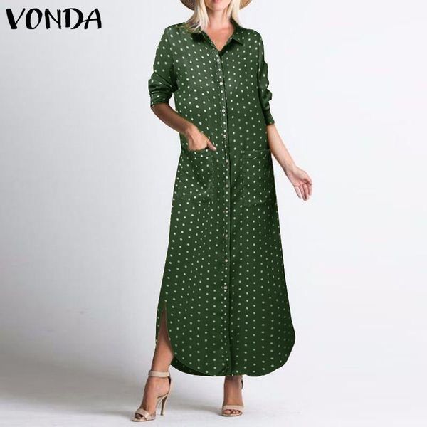 casual dresses polka dot loose dress vonda women printed autumn sundress stylish lapel neck long shirt elegant sleeve split vestidos, Black;gray
casual dresses polka dot loose dress vonda women printed autumn sundress stylish lapel neck long shirt elegant sleeve split vestidos, Black;gray