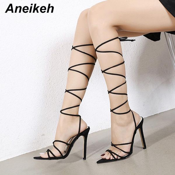 sandals aneikeh femmes faux suede sandales summer pointed peep toe high heel fashion cross-tied ladies gladiator party shoe 40, Black
sandals aneikeh femmes faux suede sandales summer pointed peep toe high heel fashion cross-tied ladies gladiator party shoe 40, Black