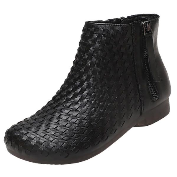 boots women retro weave short for female zipper designer brand ankle boot ladies round toe casual botas shoes girls autumn 2021, Black
boots women retro weave short for female zipper designer brand ankle boot ladies round toe casual botas shoes girls autumn 2021, Black