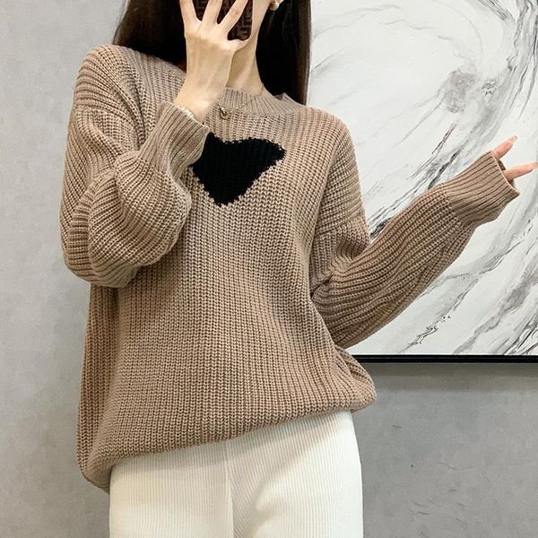 women's sweaters black love knitted plus large size oversize korean style fashion pullovers for autumn clothing ladies 2021, White;black
women's sweaters black love knitted plus large size oversize korean style fashion pullovers for autumn clothing ladies 2021, White;black