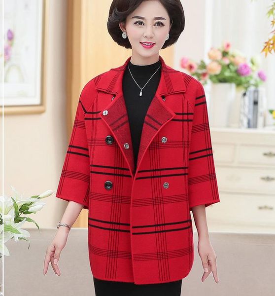 women's jackets autumn winter middle-aged women jacket wool plaid outerwear & coats plus size fashion loose elegant long coat female t5, Black;brown
women's jackets autumn winter middle-aged women jacket wool plaid outerwear & coats plus size fashion loose elegant long coat female t5, Black;brown