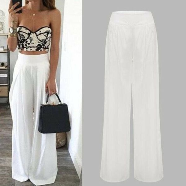 women's pants & capris summer women high waist wide leg fashion loose side zipper pockets chiffon black white trousers party 2021
women's pants & capris summer women high waist wide leg fashion loose side zipper pockets chiffon black white trousers party 2021