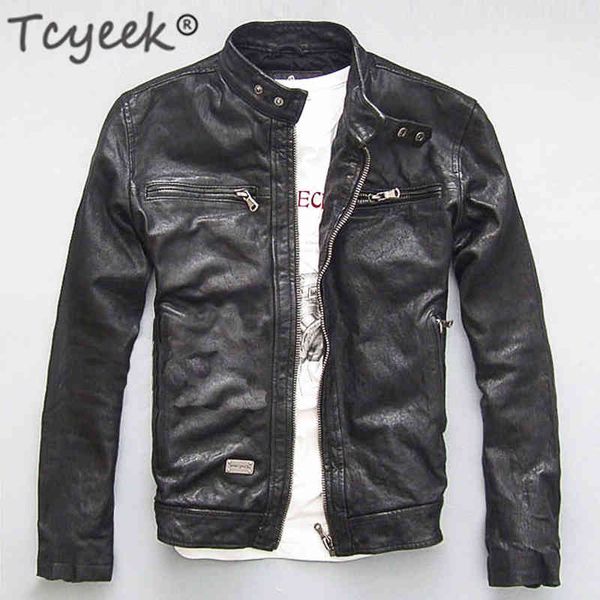 100% men's leather et, brand sheep coat, bomber, motorcycle, autumn and spring, Black
100% men's leather et, brand sheep coat, bomber, motorcycle, autumn and spring, Black