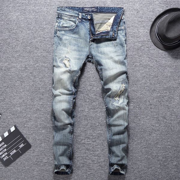 2021 new italian fashion retro blue elastic men slim hip hop pants streetwear designer homme 6rp0
2021 new italian fashion retro blue elastic men slim hip hop pants streetwear designer homme 6rp0
