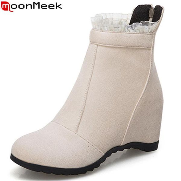 boots moonmeek 2021 arrive winter round toe zip flock ankle height increasing shoes fashion women keep warm, Black
boots moonmeek 2021 arrive winter round toe zip flock ankle height increasing shoes fashion women keep warm, Black